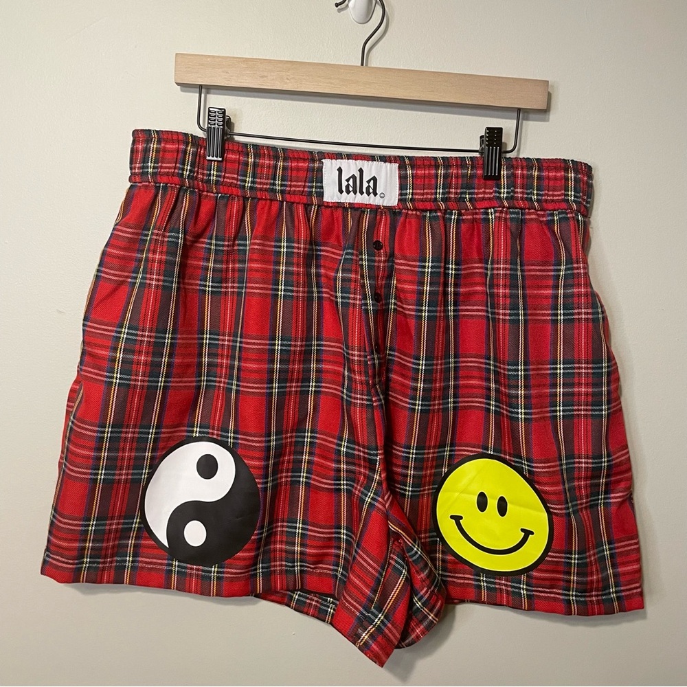 Dressed in Lala Down Bad Plaid Boxer Shorts - Picture 2 of 4